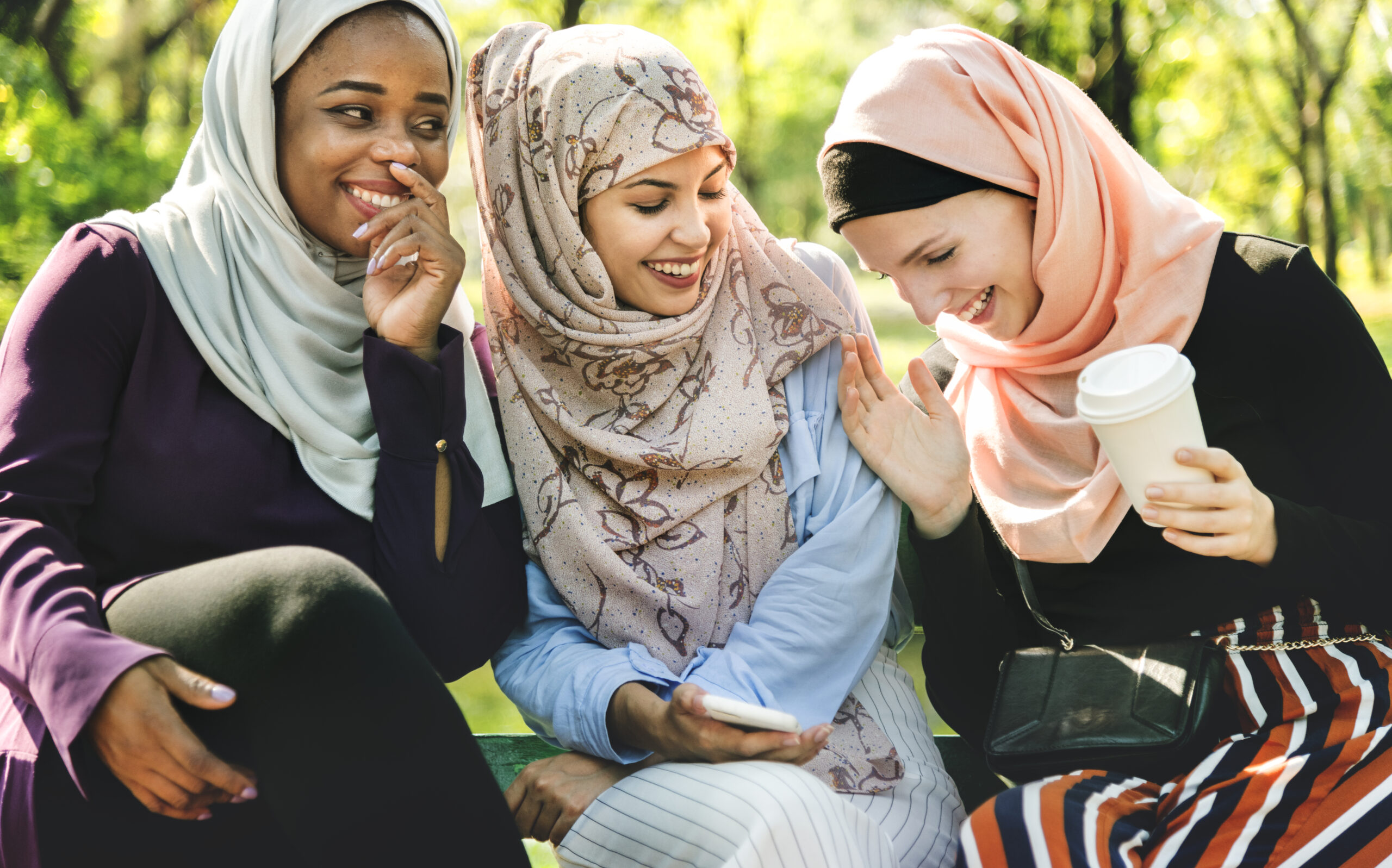 Muslim women hanging out together